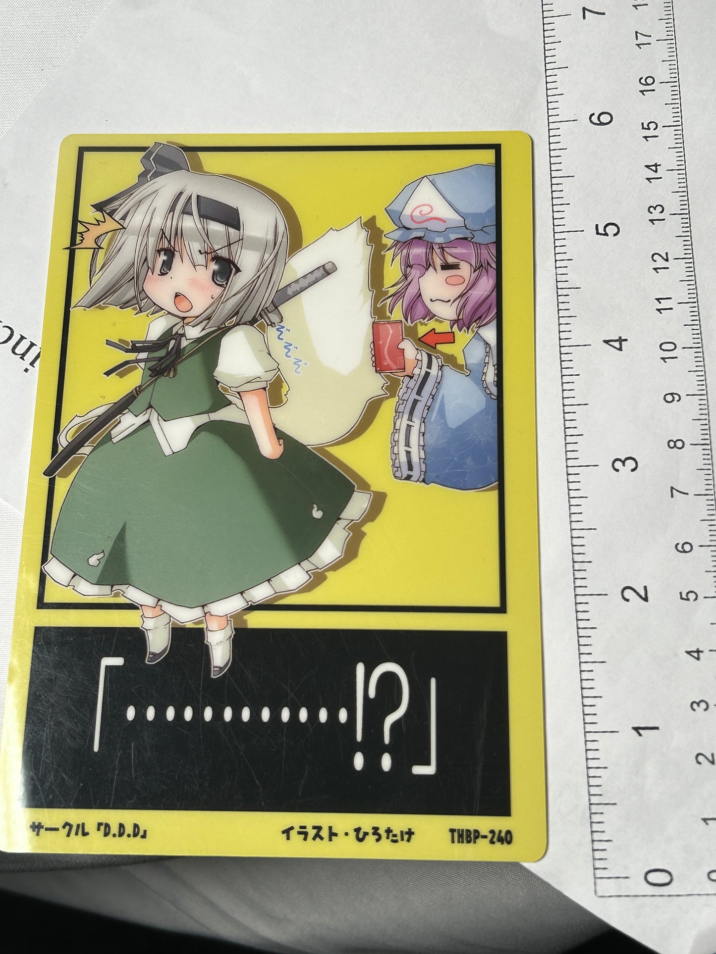 Youmu Konpaku Yuyuko Saigyouji Plastic Card by Circle D.D.D Touhou Project