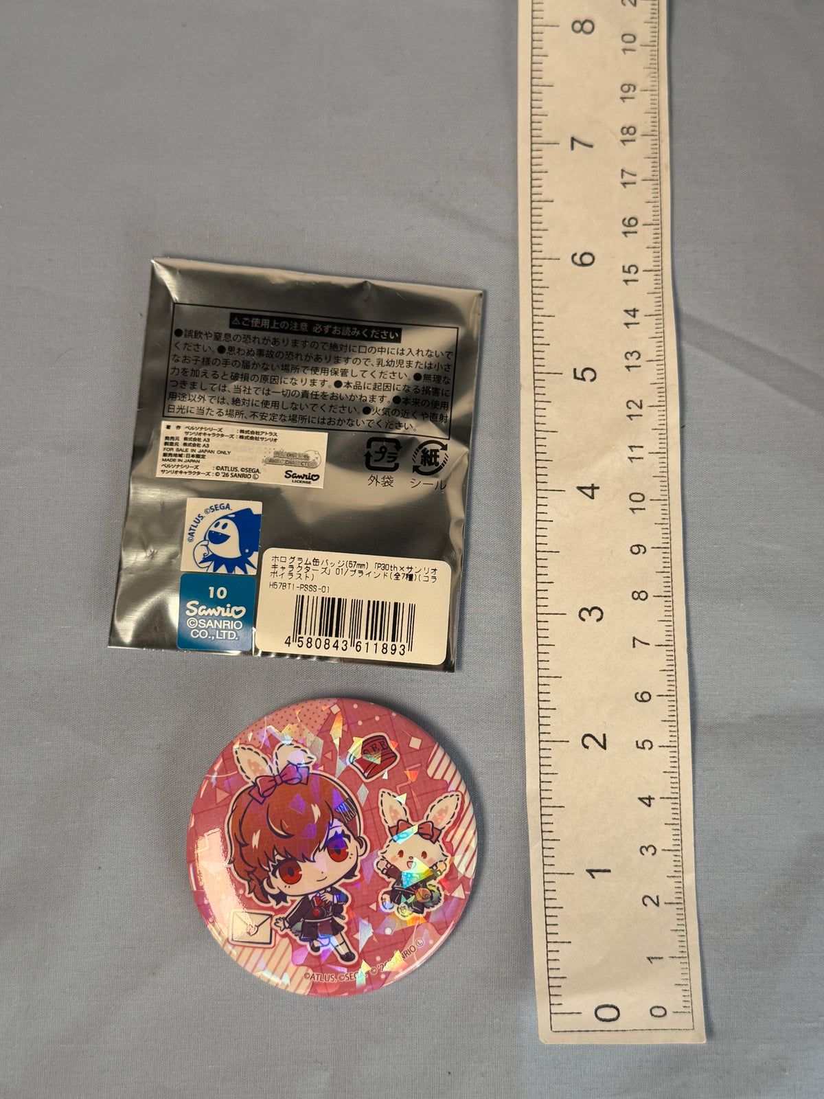 Kotone Shiomi Wish Me Mell Can Badge Button Persona 3 Portable x Sanrio