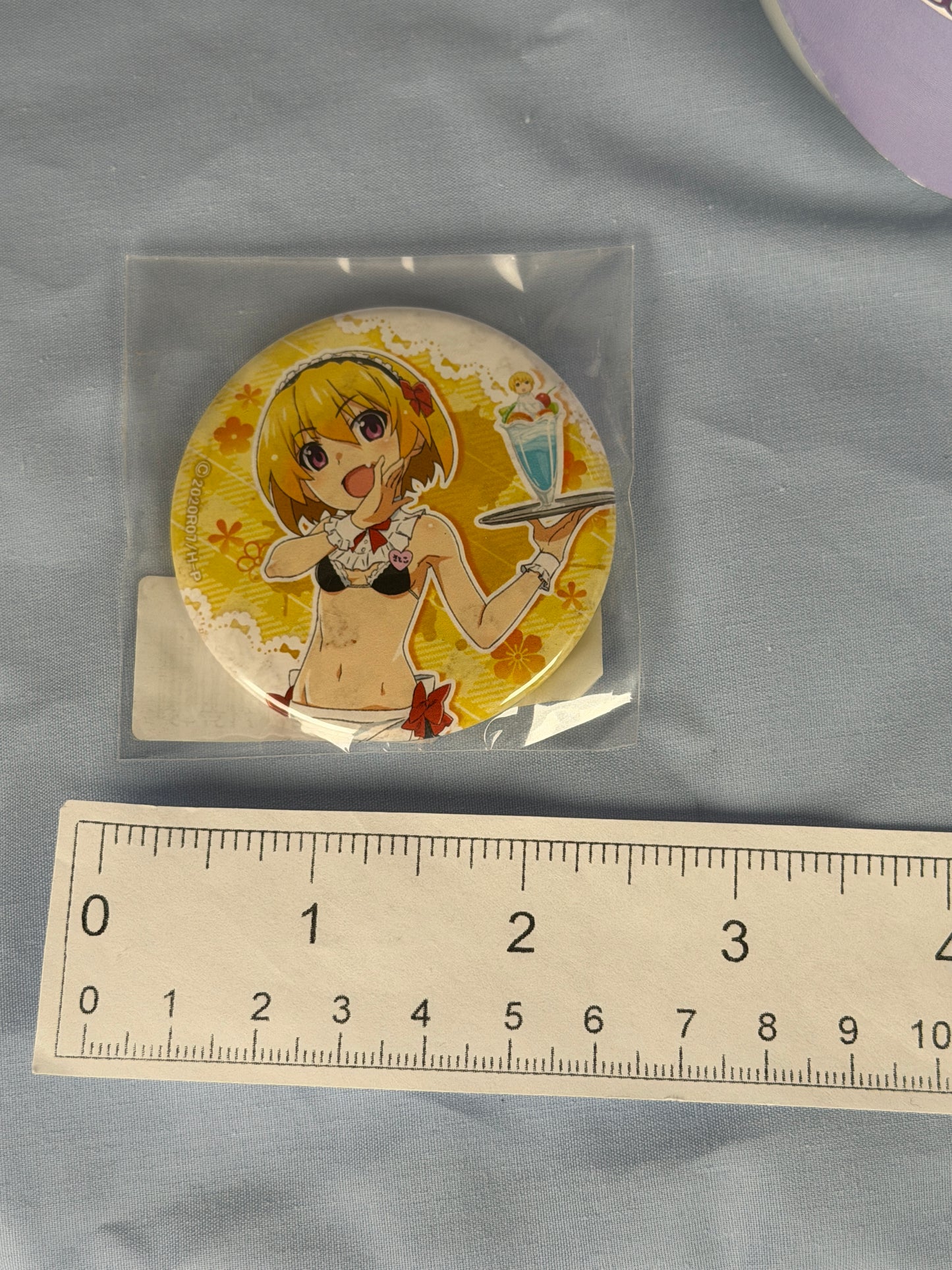 Satoko Hojo Maid Bikini Button Badge Pin Higurashi When They Cry WEB Lottery