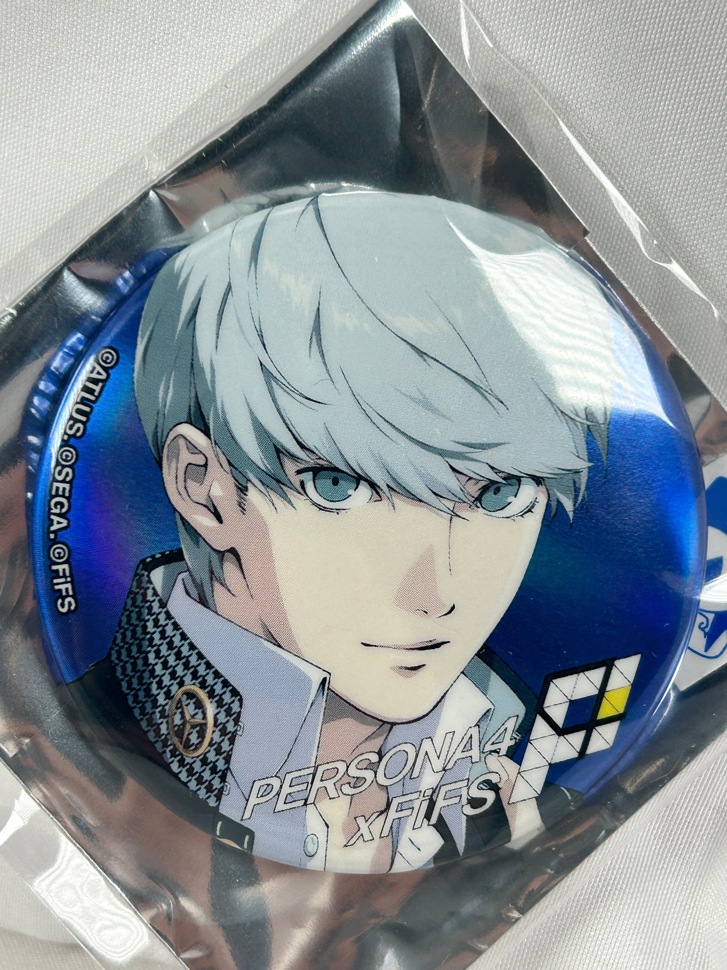 Yu Narukami Holo Badge Persona 4 The Golden X FiFS Collab