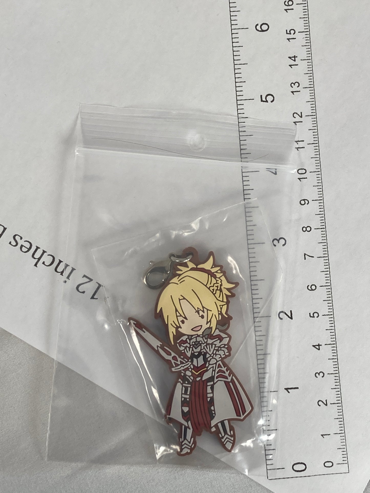Mordred Saber Of Red Rubber Keychain Ichiban Kuji Fate Grand Order