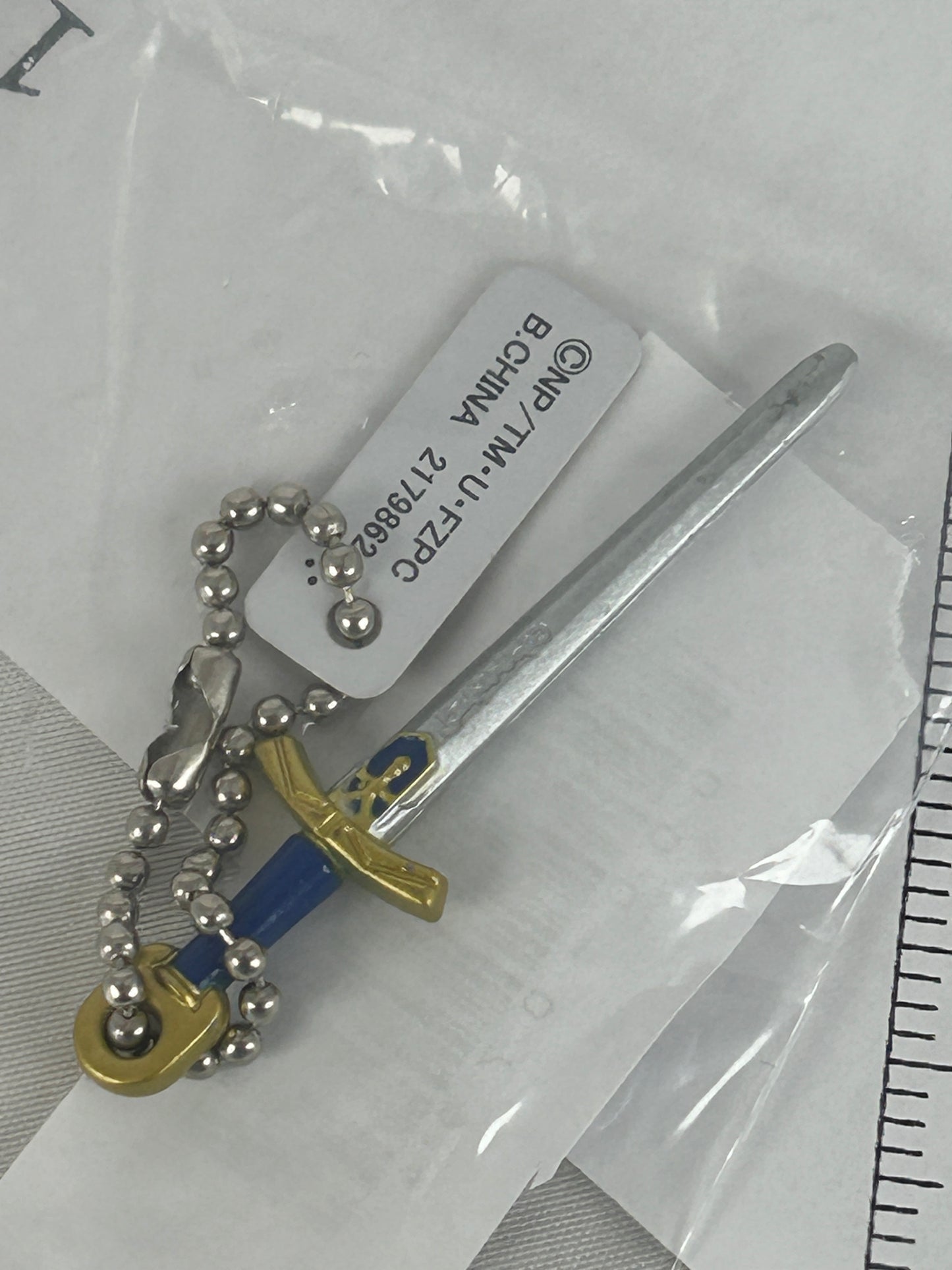Excalibur King Aurthur Saber Metal Keychain Fate Grand Order