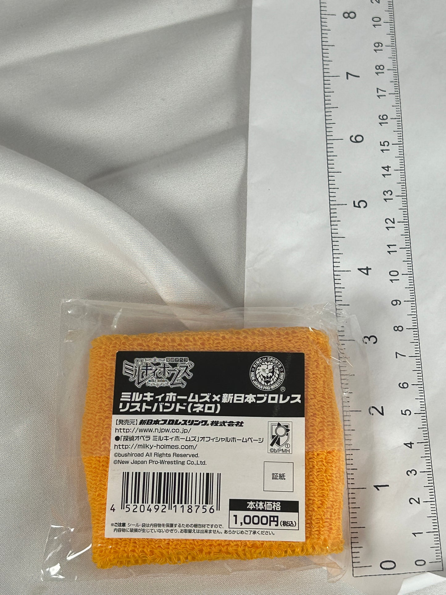 Milky Holmes x New Japan Pro-wrestling Orange Wristband Yuzurizaki Nero