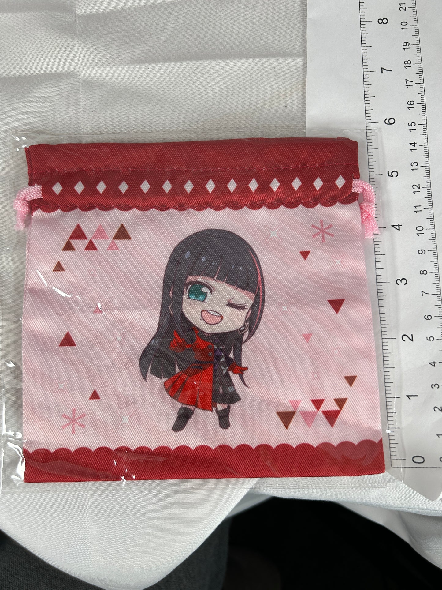 Kurosawa Dia Small Draw String Bag Love Live Aqours Red Pink