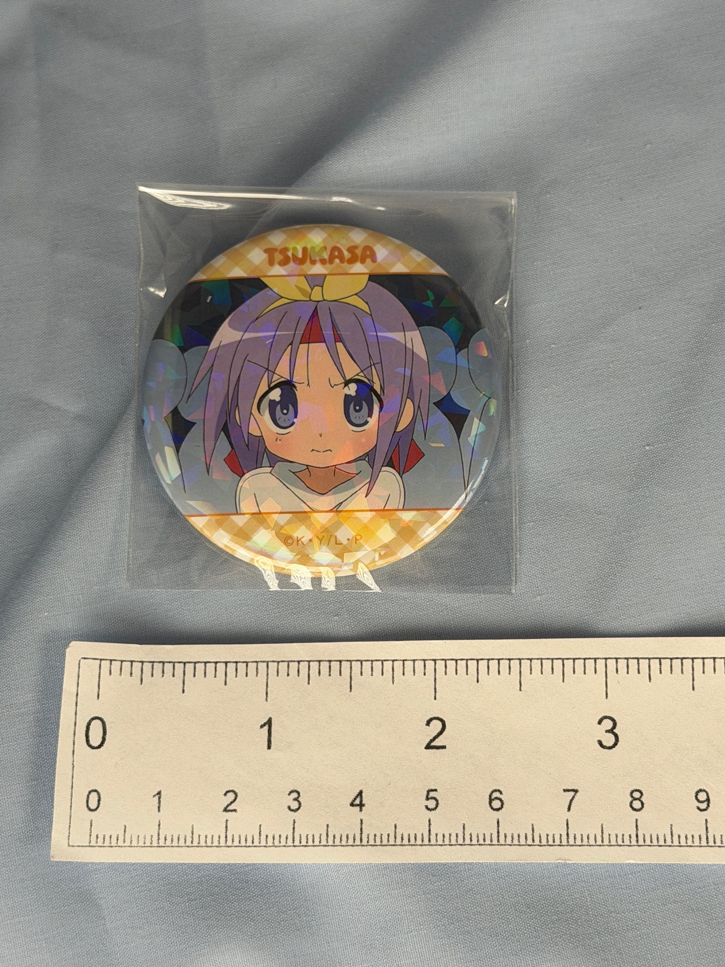 Tsukasa Hiiragi Sports Festival Hologram Badge Pin Lucky Star Anime Scene