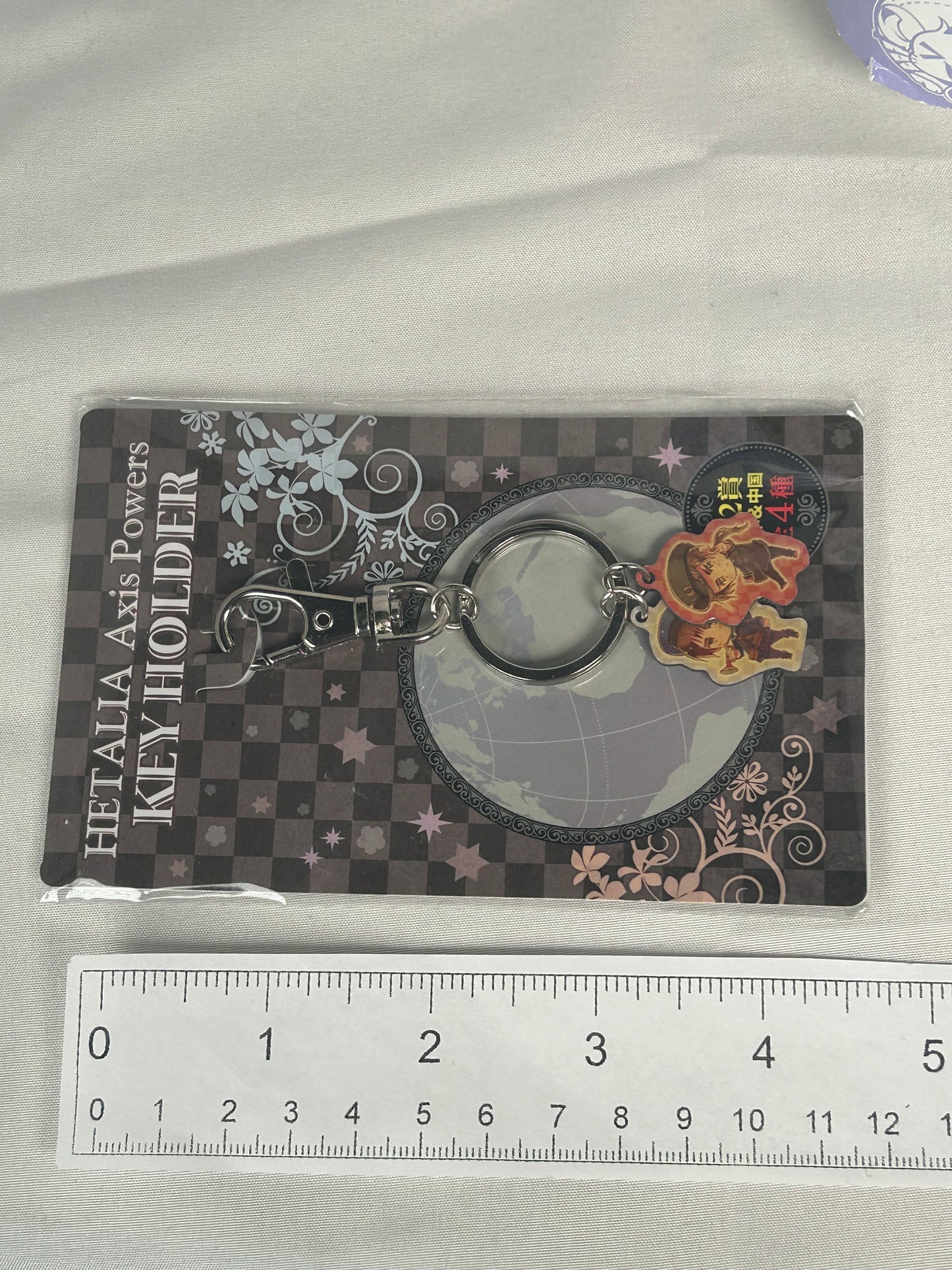 Japan China Metal Keychain Hetalia Axis Powers Animate Lottery 2011