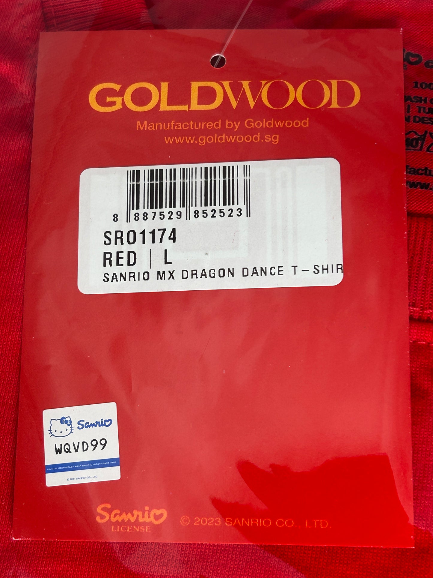 Sanrio MX Dragon Dance T Shirt Hello Kitty Cinnamoroll Goldwood Singapore Exclusive