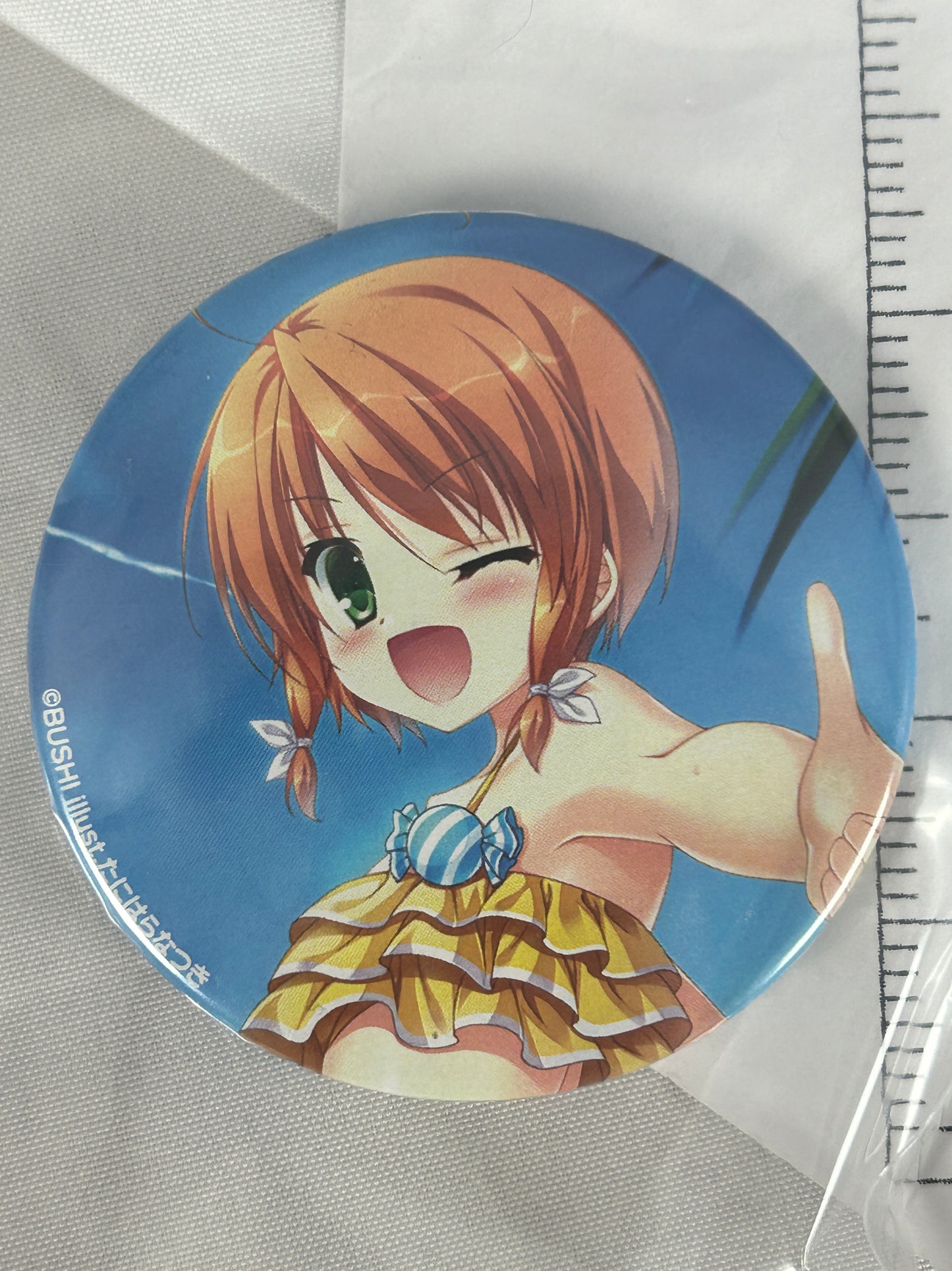 Yuzurizaki Nero Swimsuit Portrait Badge Button Milky Holmes