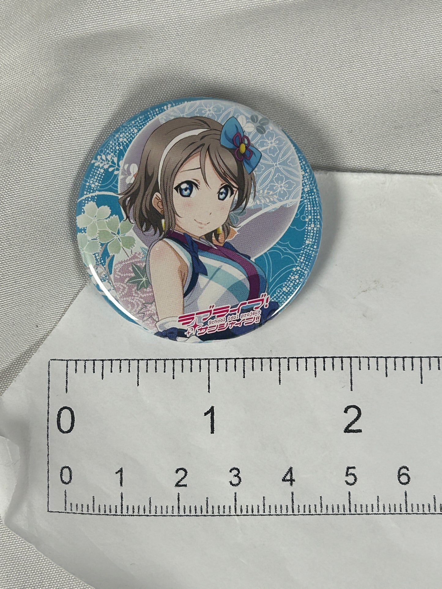 You Watanabe Hair Bow Button Badge Love Live Aqours Sunshine