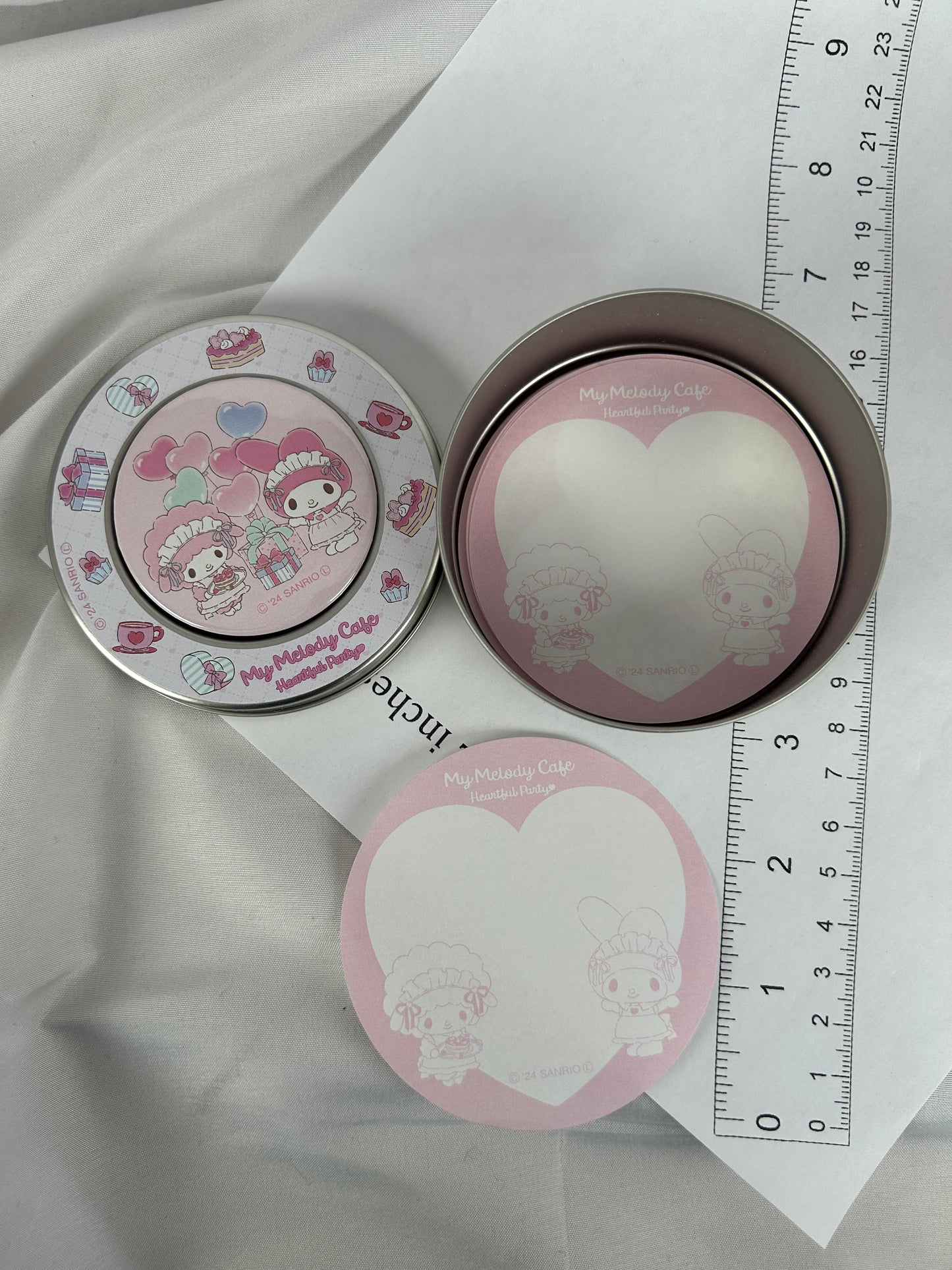 My Melody Heartful Party Tin Casing for Sticky Notes