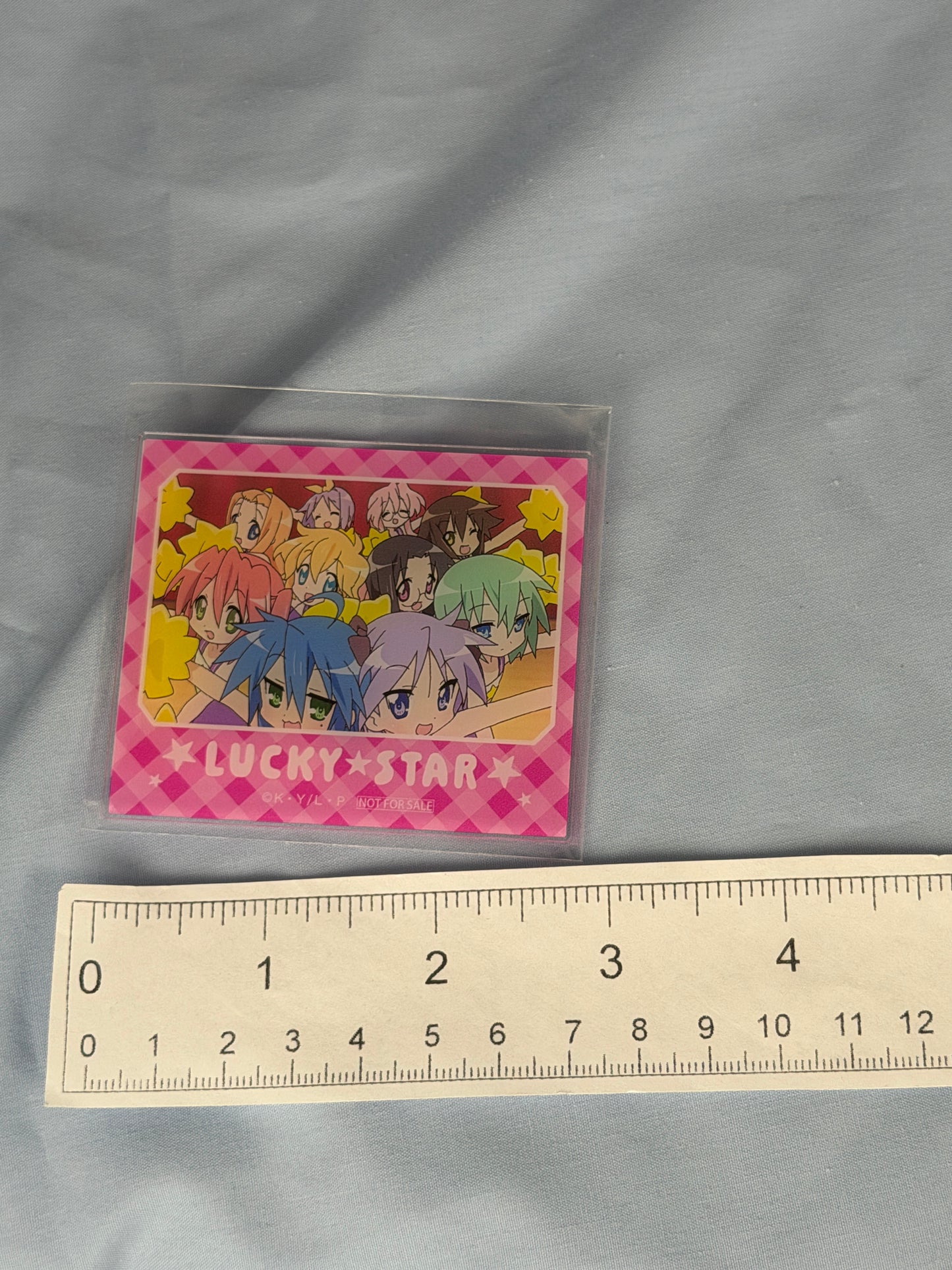 Lucky Star Cast Acrylic Art Card Anime Scene