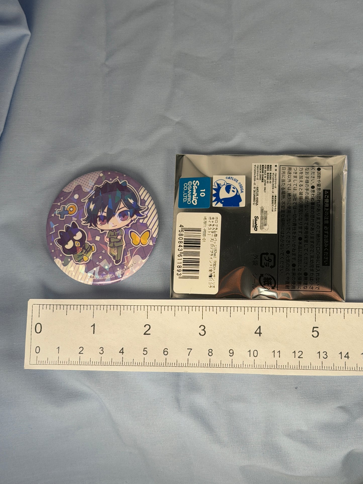 Naoyo Toudou Badtz-Maru Can Badge Button Persona 1 x Sanrio 30th Anniversary