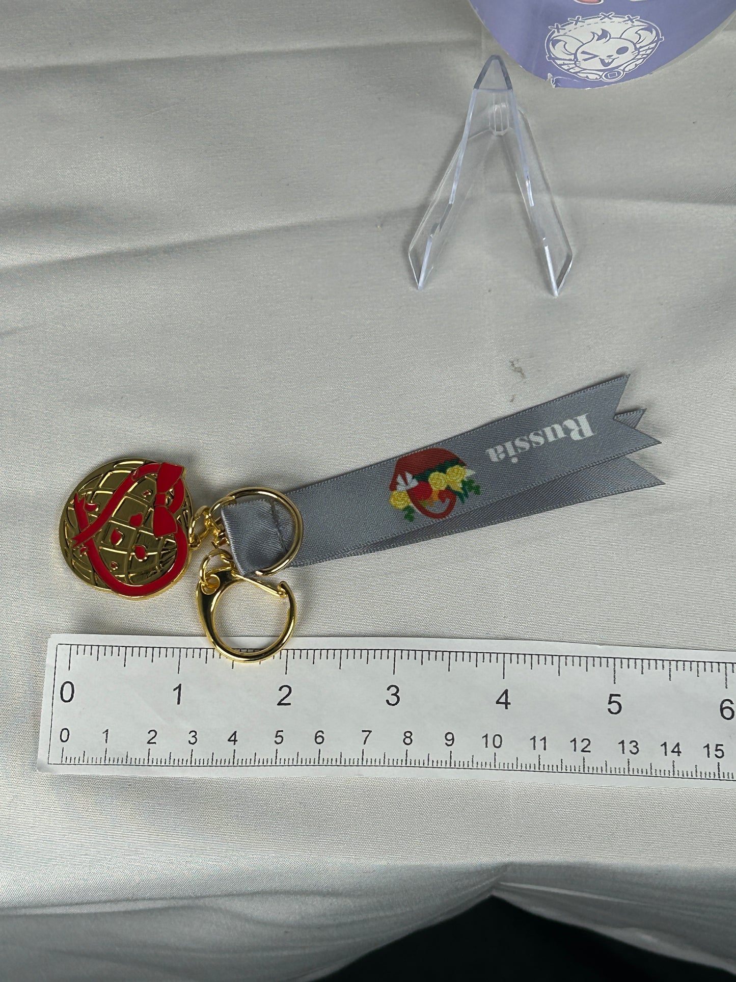 Russia Valentines Day Metal Keychain Ribbon Hetalia World Stars
