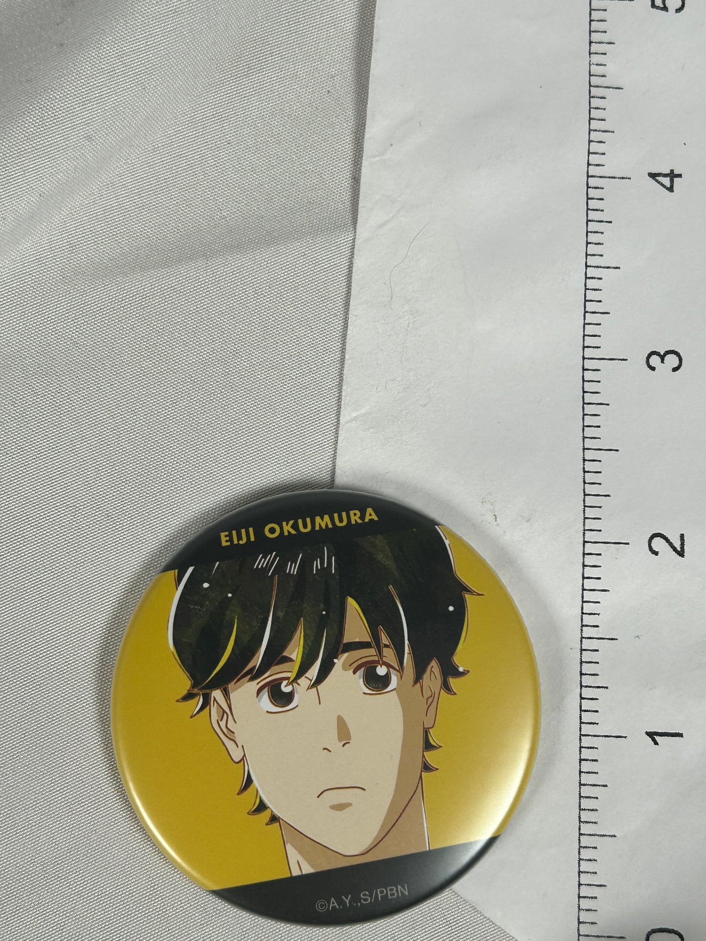 Eiji Okumura Aloof Can Badge Ani-Art Banana Fish arma bianca