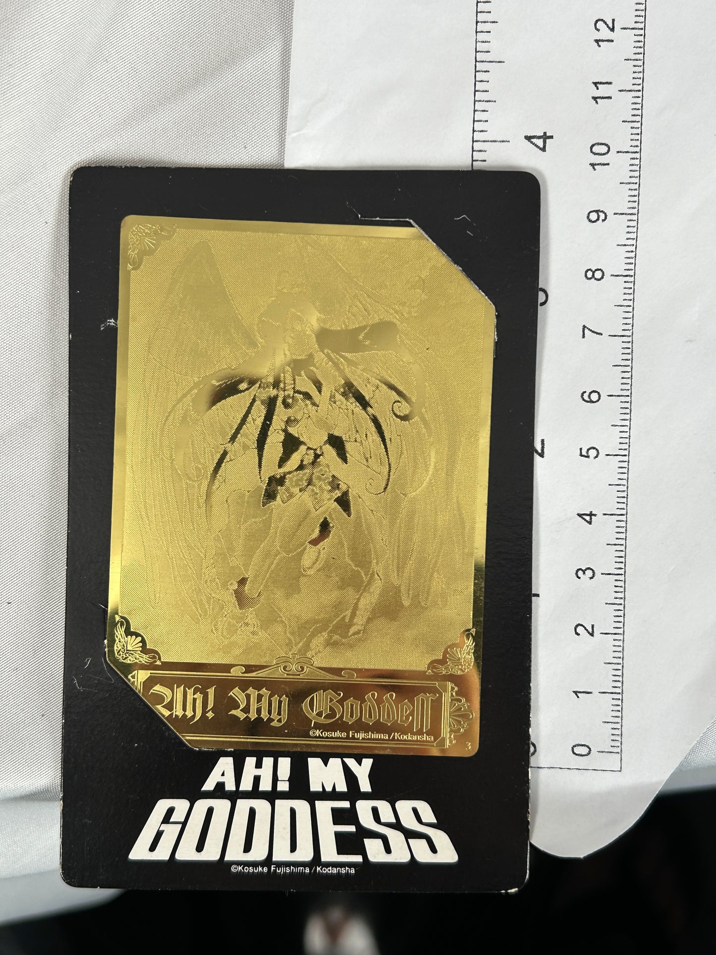 Ah My Goddess Gold Metal Plated Card Belldandy