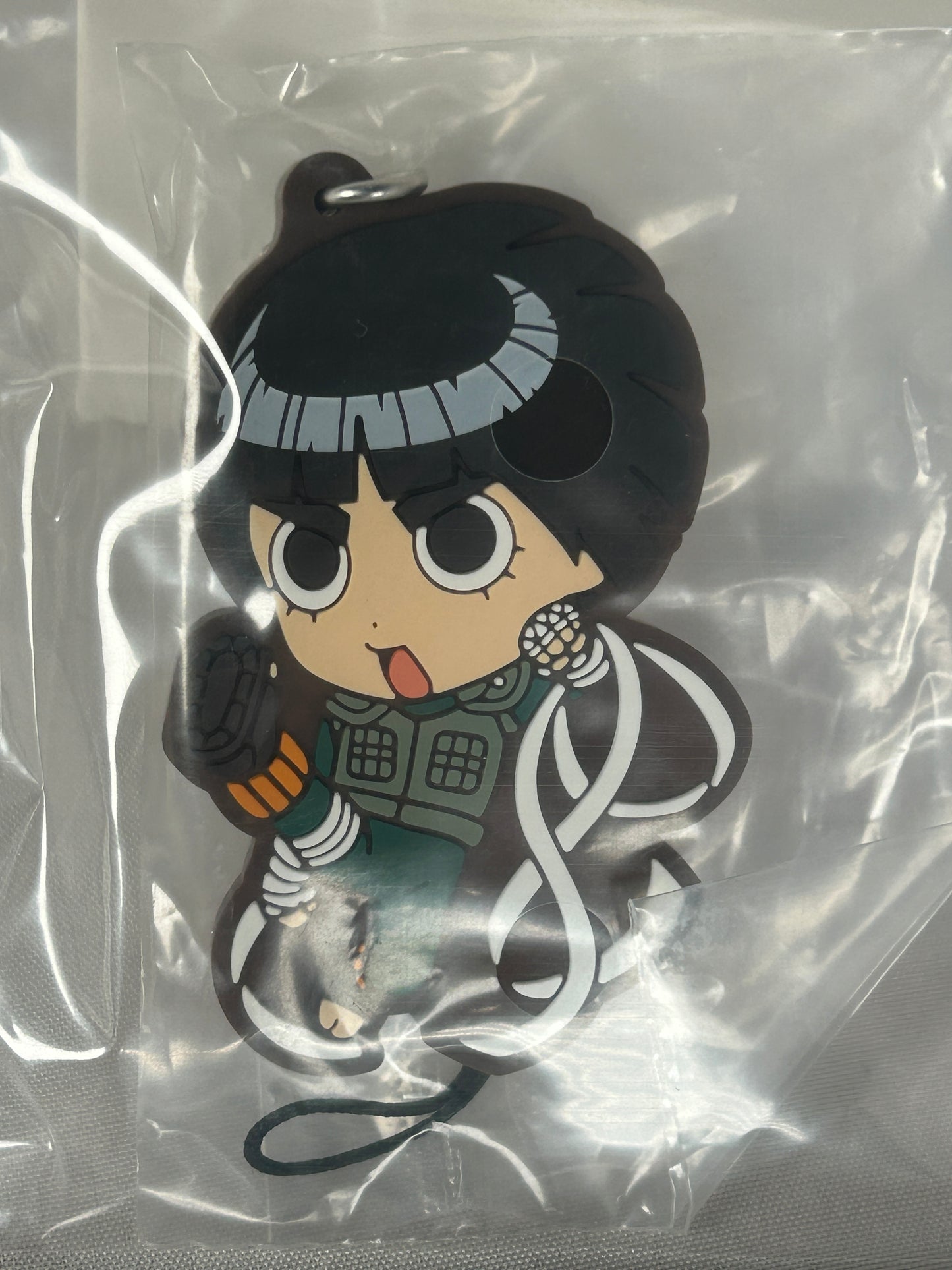 Rock Lee Rubber Keychain Charm Naruto Next Generations Ichiban Kuji G Prize