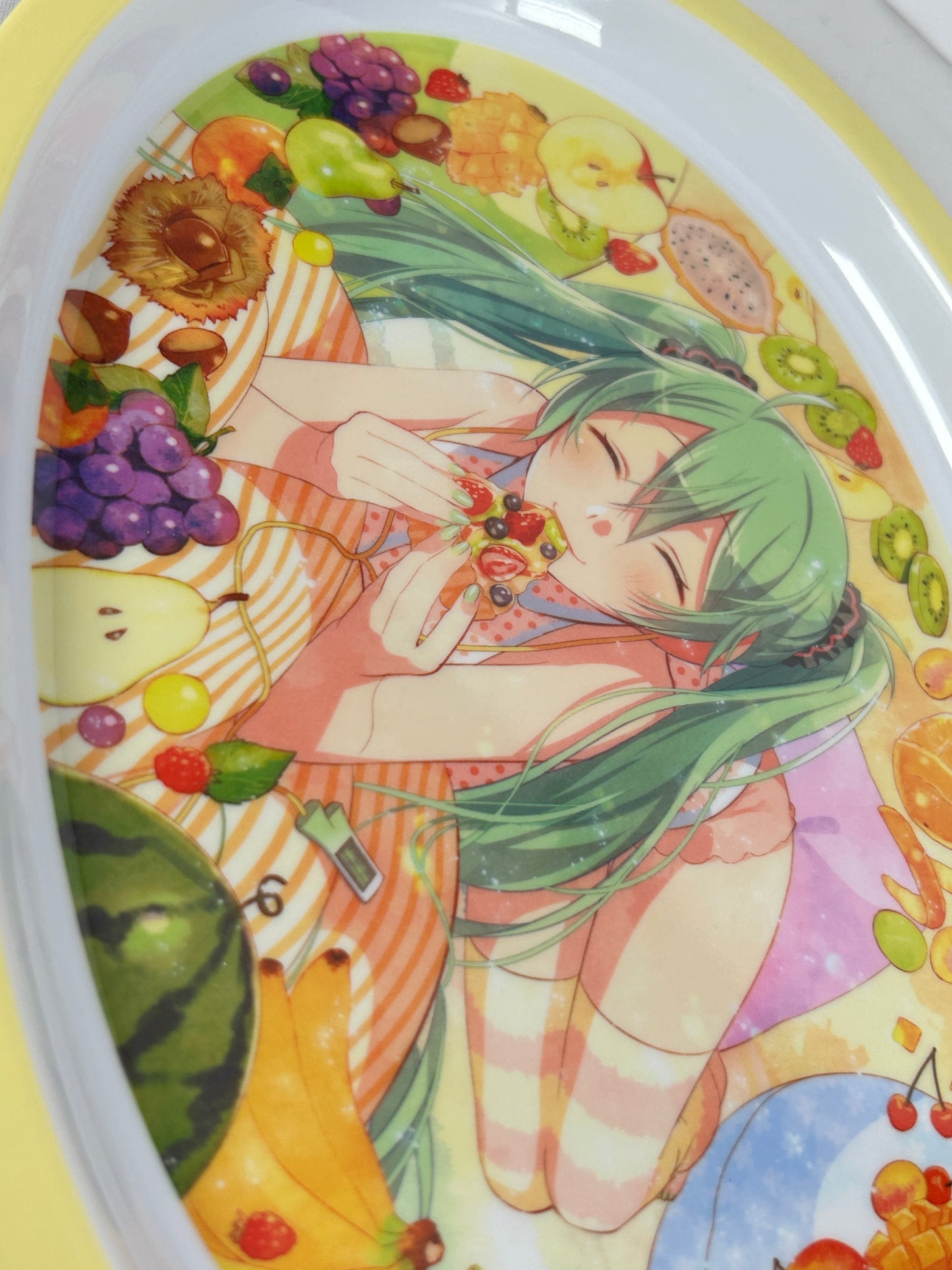 Hatsune Miku Yellow Dinner Set Plate Fork Harvest
