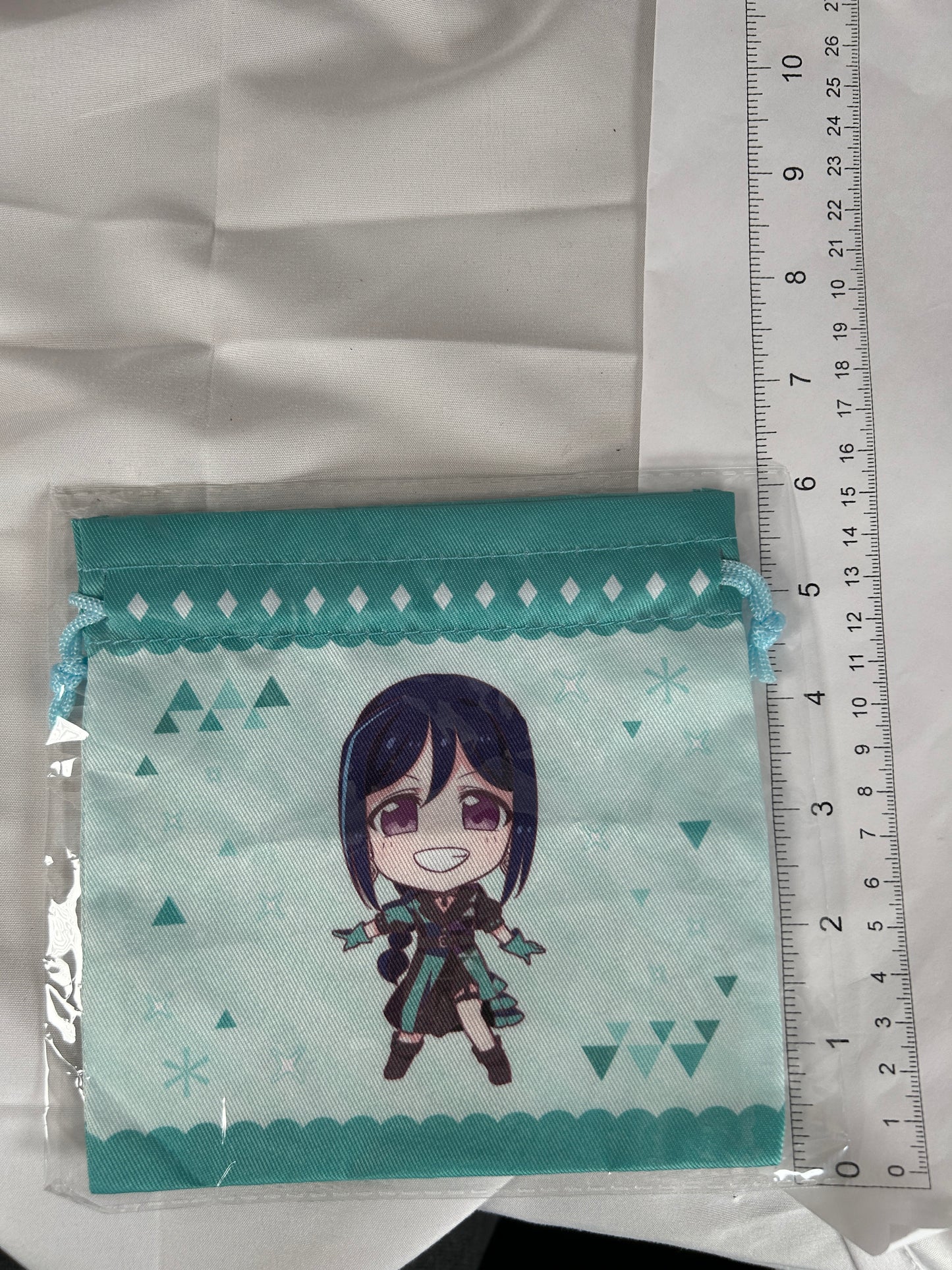 Kanan Matsuura Small Draw String Bag Love Live Aqours Blue