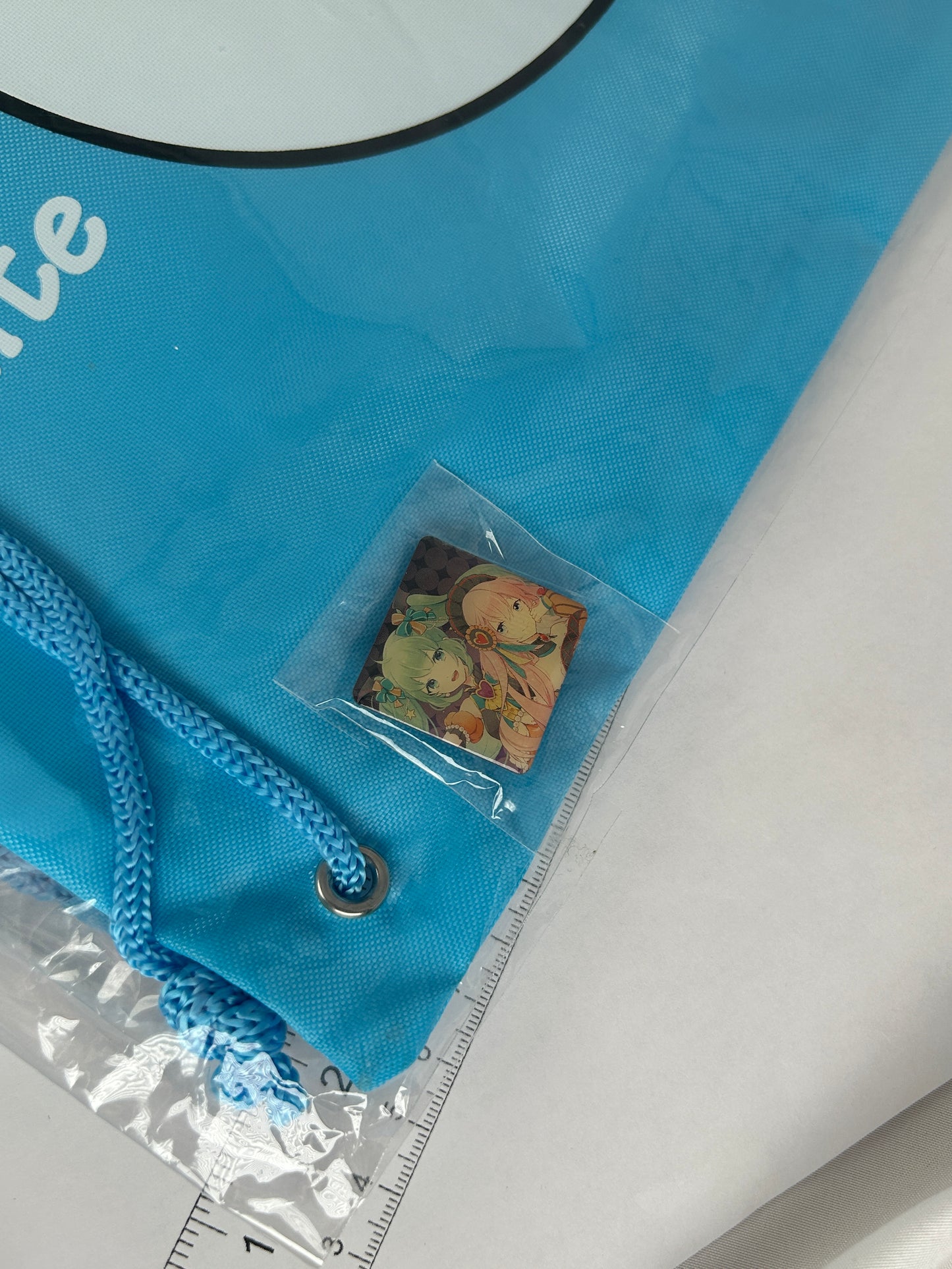 Hatsune Miku Ryusei Drawstring Bag Bonus Button Ichiban Kuji F Prize