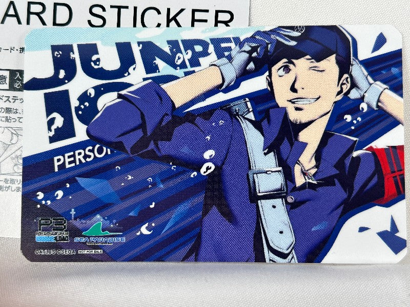 Junpei Iori Battle Splash Card Sticker Persona ATLUS Sea Paradise