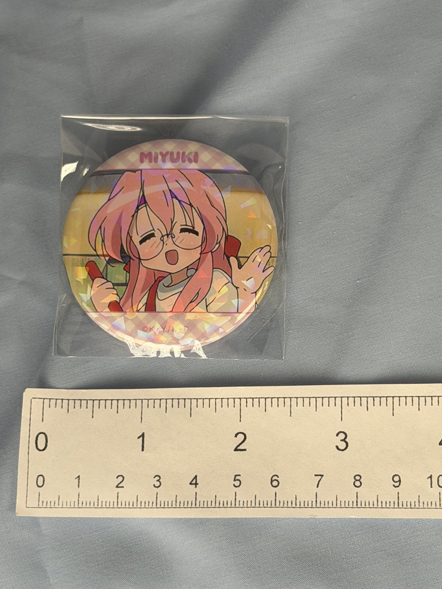 Miyuki Takara Sports Festival Hologram Badge Pin Lucky Star Anime Scene