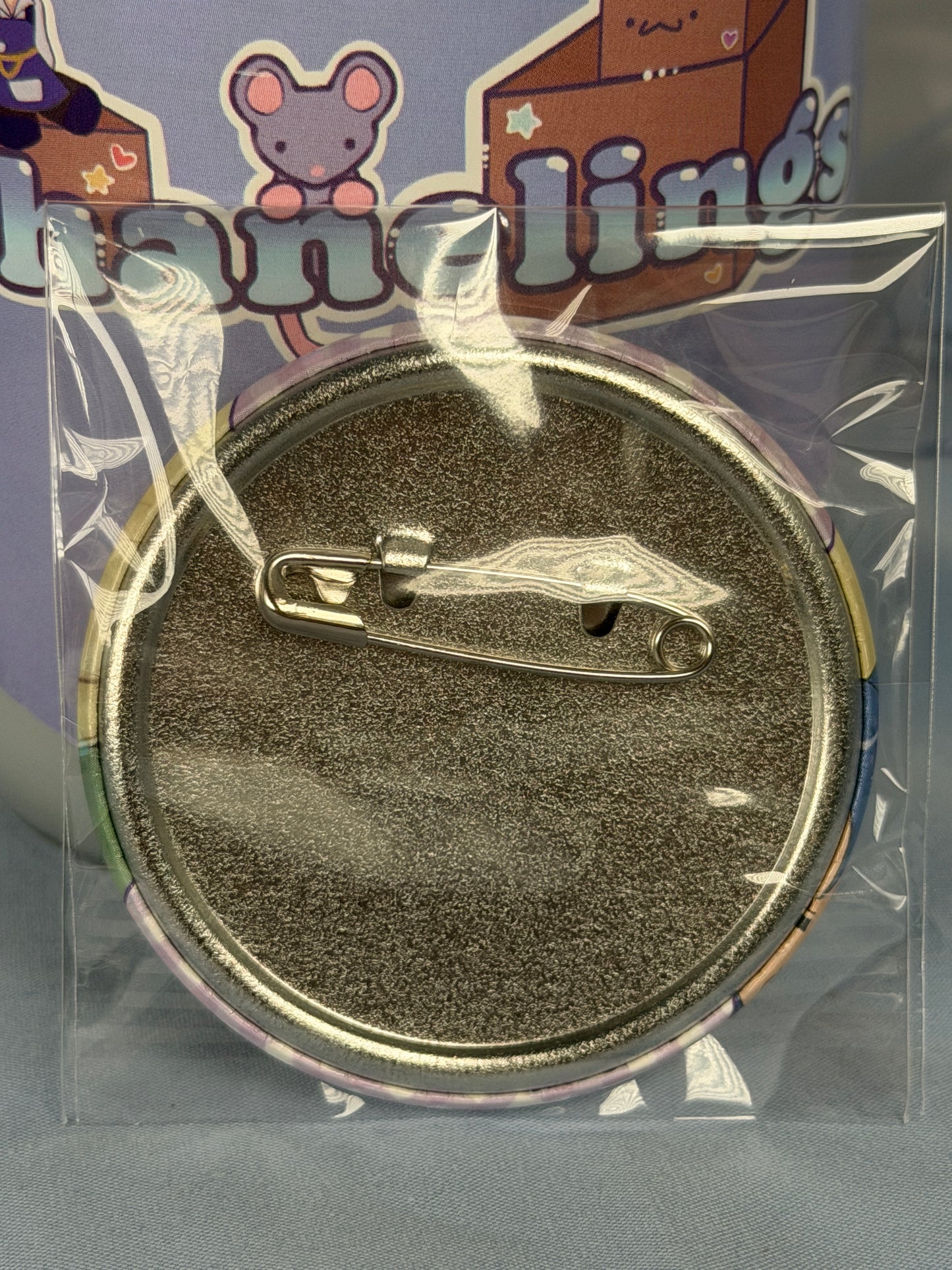 Kagami Hiiragi Hug Hologram Badge Pin Lucky Star Anime Scene