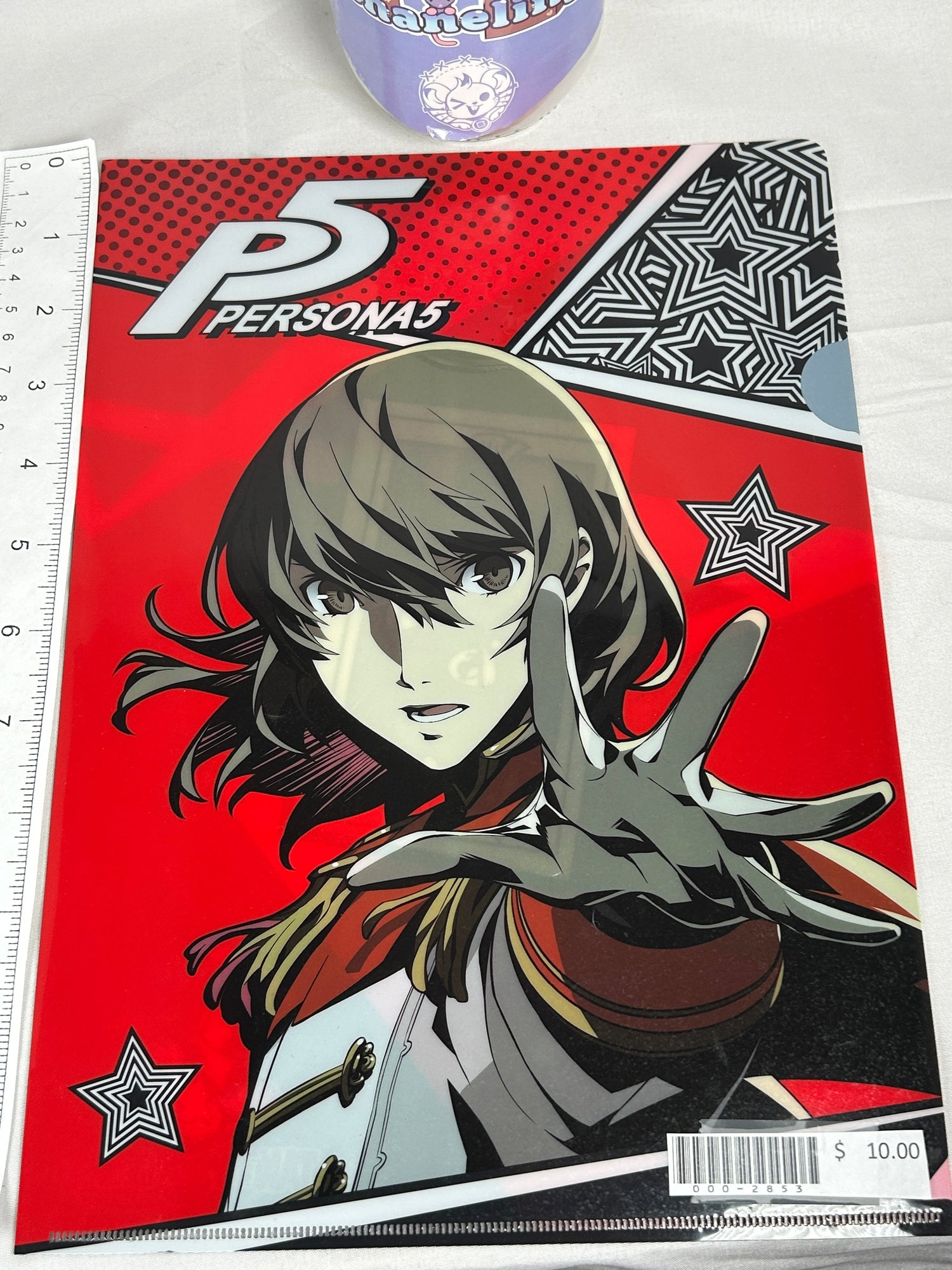 Goro Akechi on a red background clear file for the Persona series other category collection