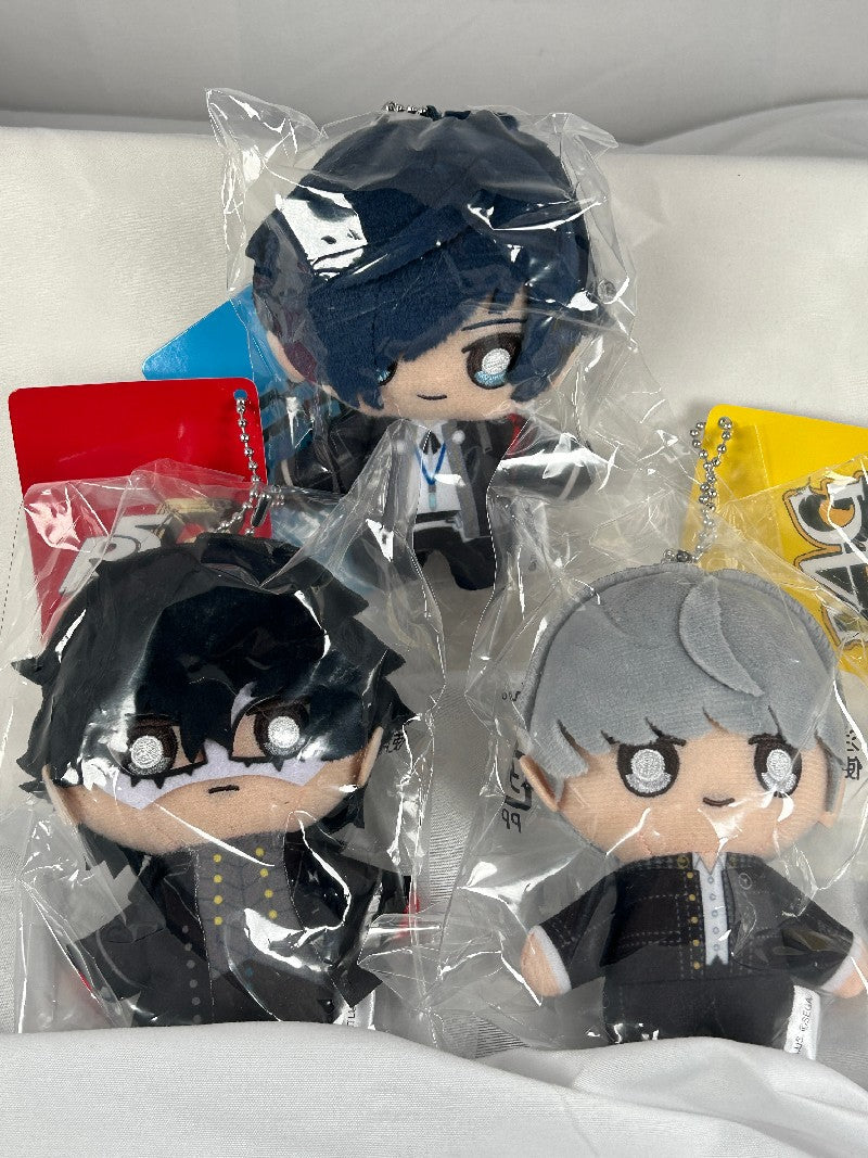 Plush Keychains featuring Makoto Yuki, Joker and Yu Narukami in a plastic bag on a white background for the Persona Series collection page