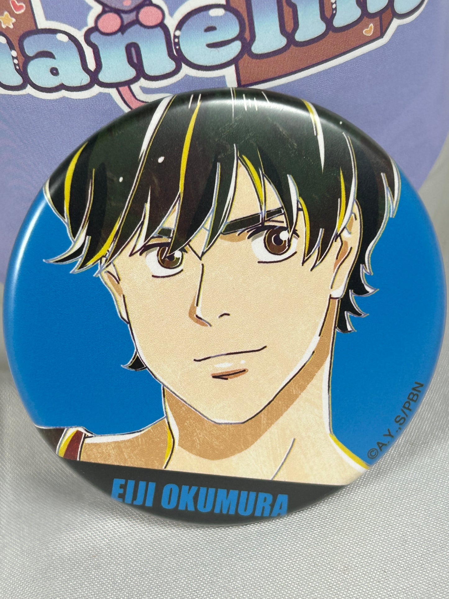 Eiji Okumura Determined Can Badge Ani-Art Banana Fish arma bianca