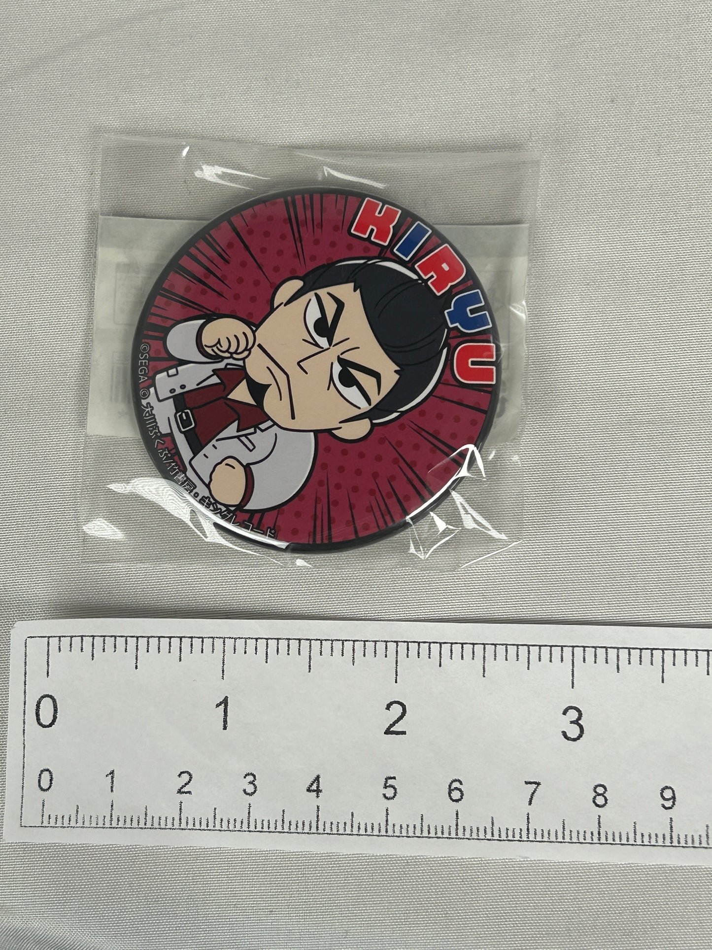Kazuma Kiryu POP TEAM EPIC Can Badge Pin Yakuza Lottery Prize D