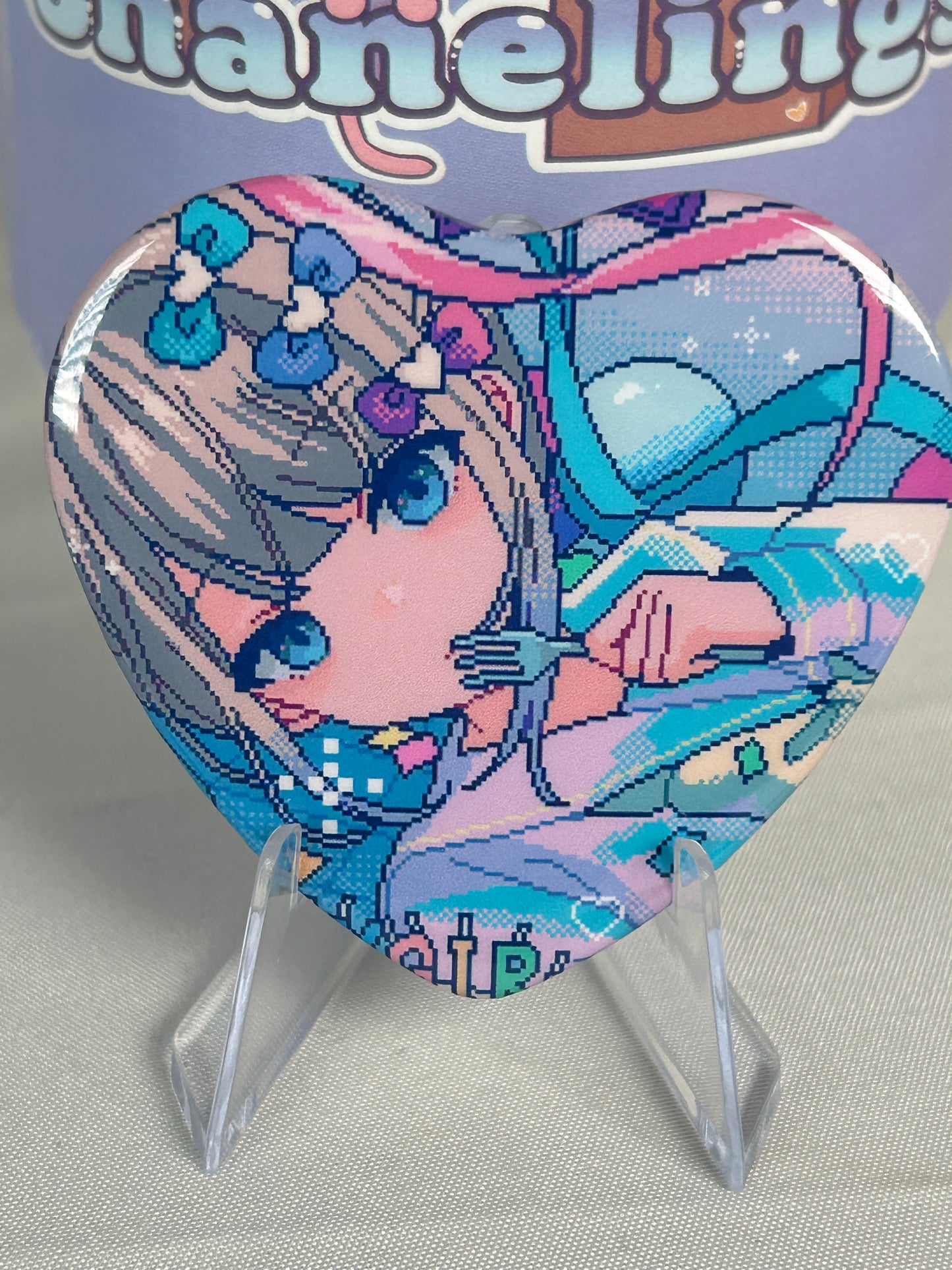 KAngel Heart Button Badge Needy Streamer Overload Popup