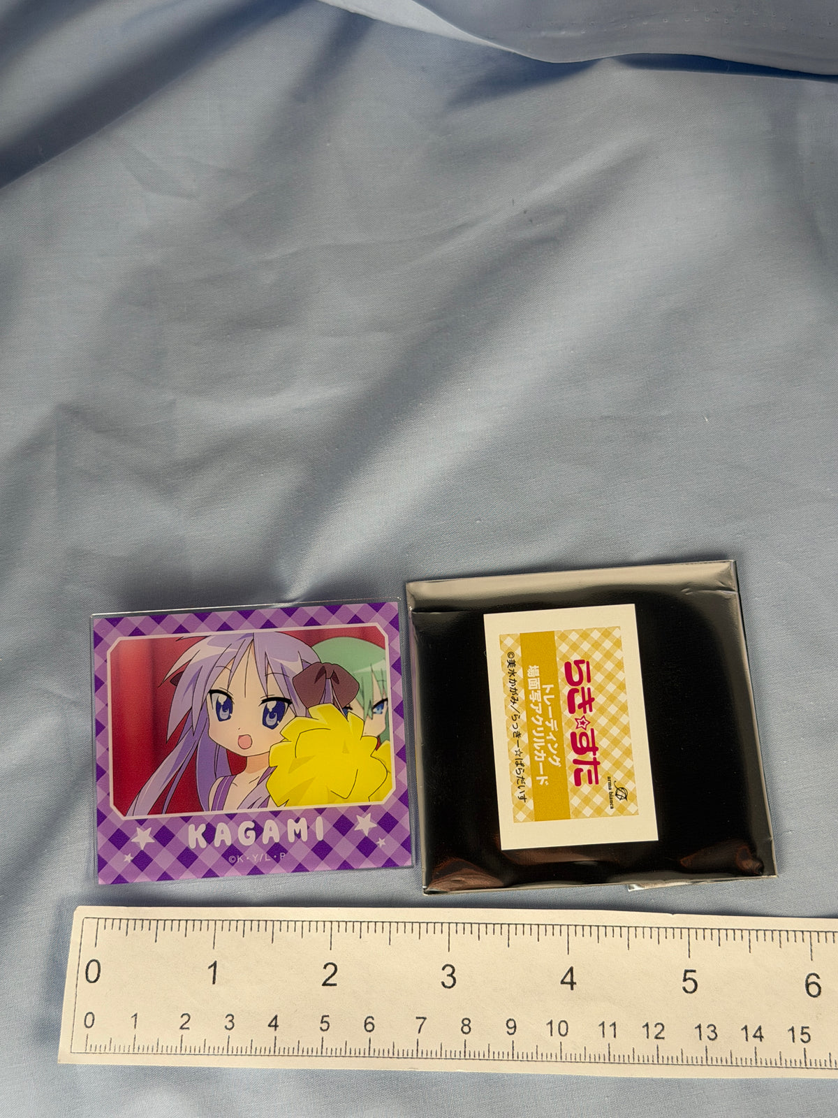 Kagami Hiiragi Cheerleader Acrylic Art Trading Card Lucky Star Anime Scene
