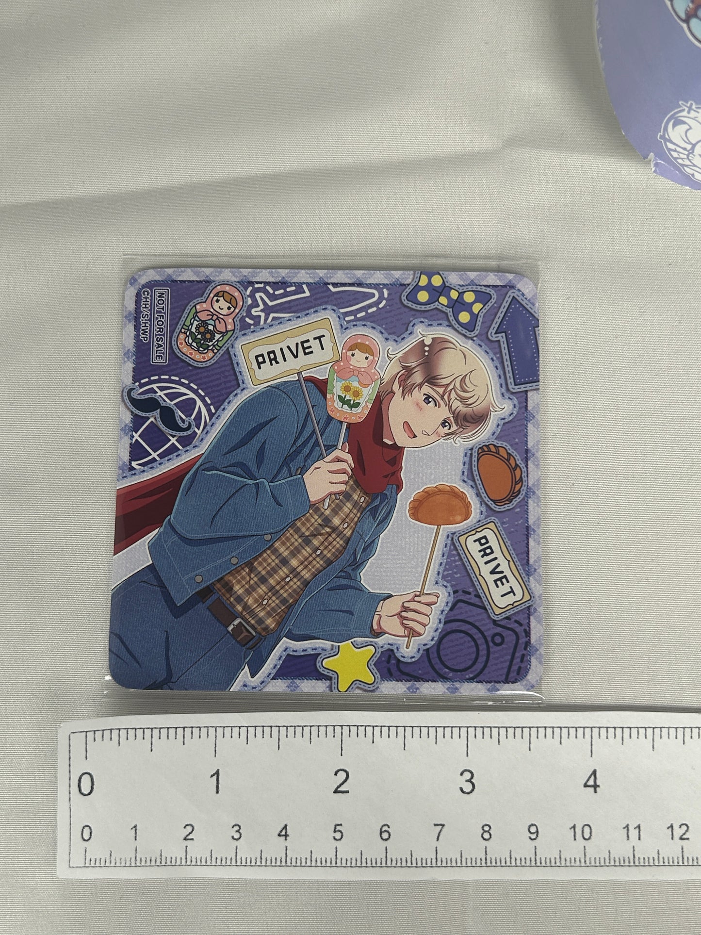 Russia Greetings with Denim Style Paper Coaster Hetalia World Stars