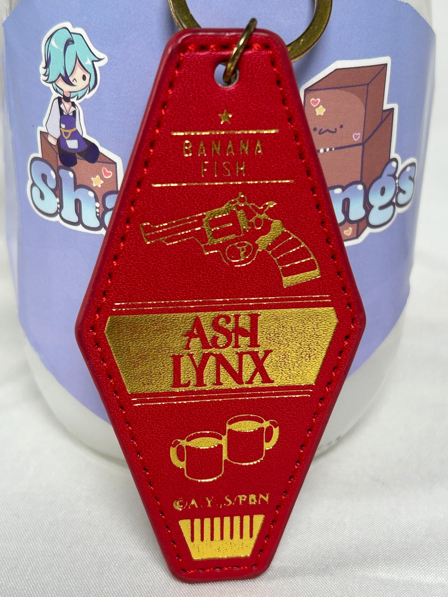 Ash Lynx Faux Leather Keystrap Banana Fish 2019