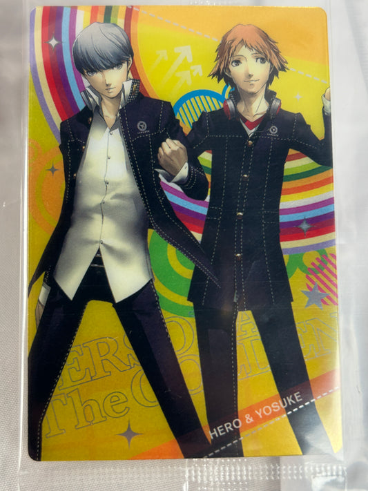 Yu Narukami Protagonist Yosuke Hanamura Wafer Card Persona 4 Golden