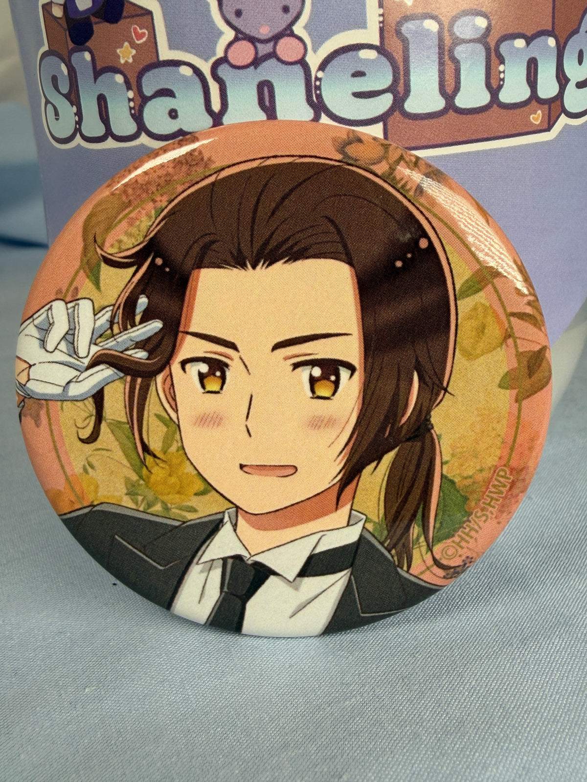 China Butler Can Badge Pin Hetalia World Stars Arma Bianca