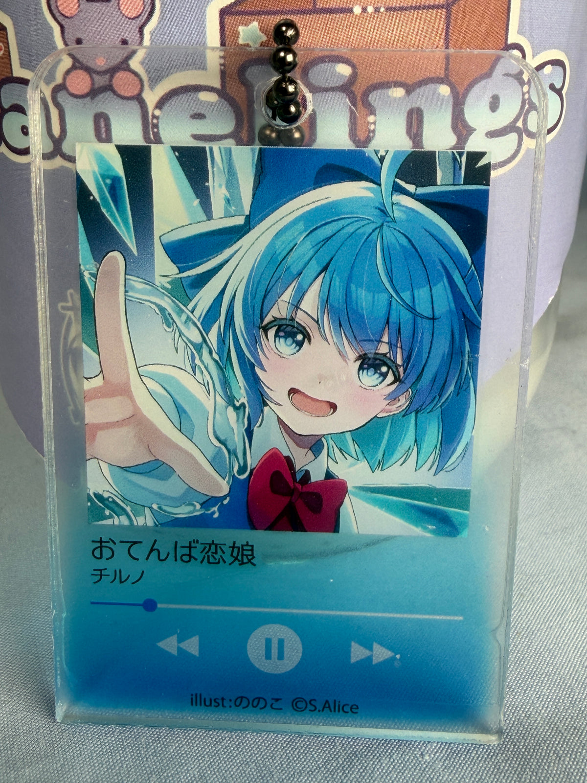 Cirno Music Player Acrylic Keychain Touhou Project LEC