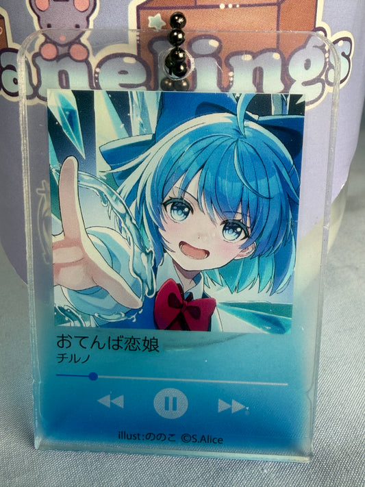 Cirno Music Player Acrylic Keychain Touhou Project LEC