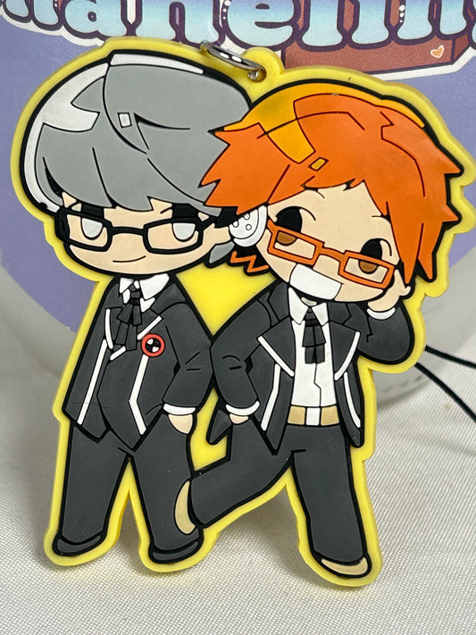 Yu Narukami Yosuke Hanamura Gekkoukan Rubber Keychain Persona 4 The Animation