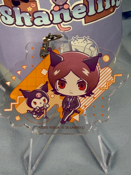 Tatsuya Suou Kuromi Acrylic Keychain Persona 2 x Sanrio 30th Anniversary