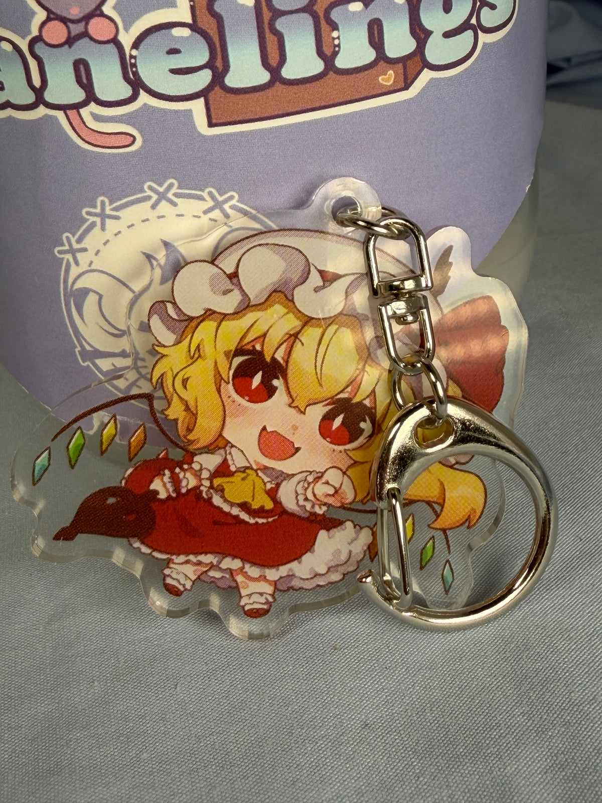 Flandre Scarlet Acrylic Keychain Touhou Project Ringoen Illustration