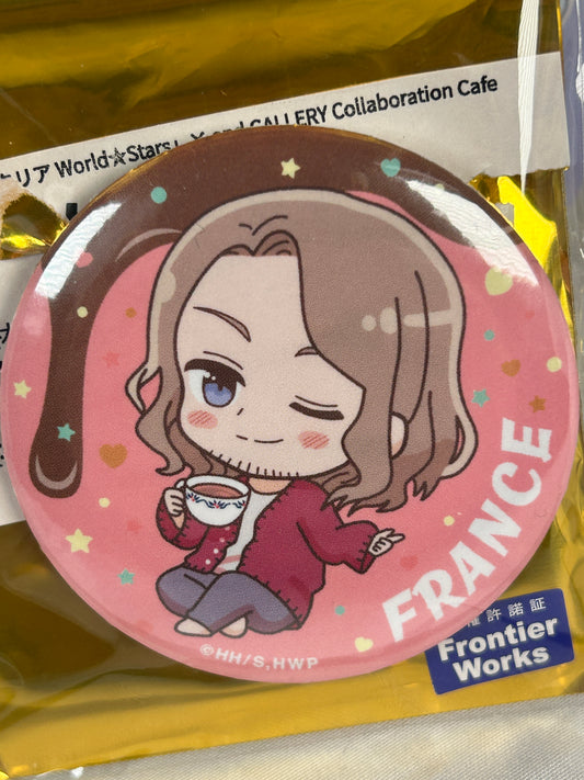 France Button Badge Hetalia World Stars Gallery Collaboration Café