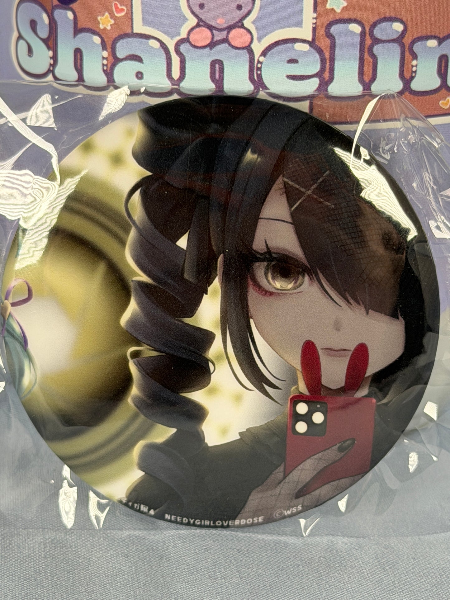 Ame-chan Button Badge Pin Needy Streamer Overload Nidiga Exhibition 4