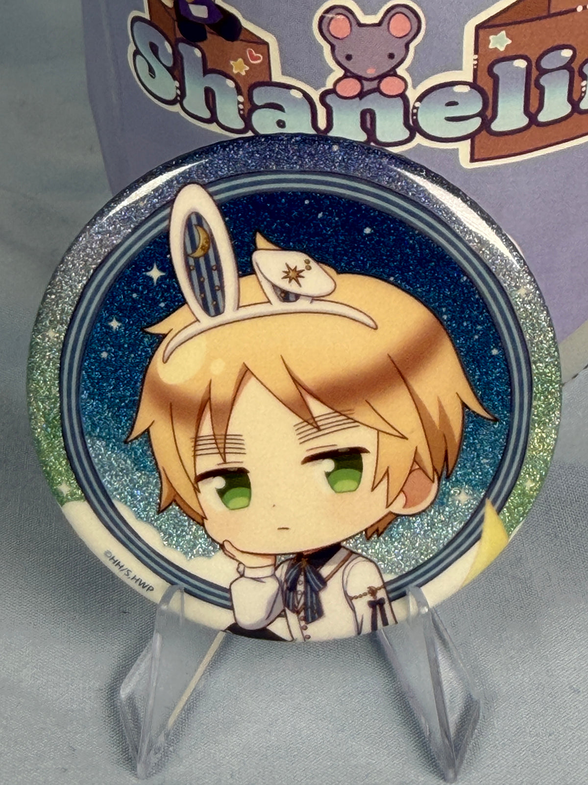 England UK Bunny Moon Pin Badge Hetalia World Stars Amo Café 2026