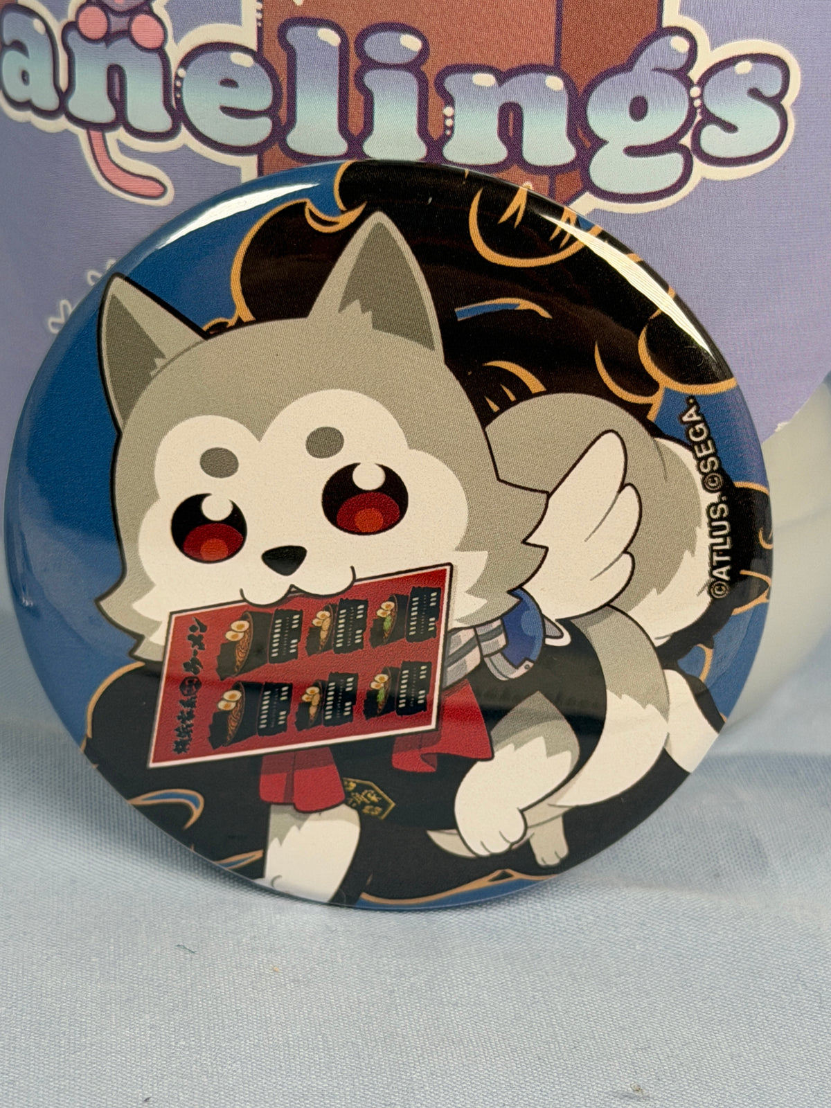 Koromaru Ramen Can Badge Persona 3 Reload Ichikakuya Collaboration