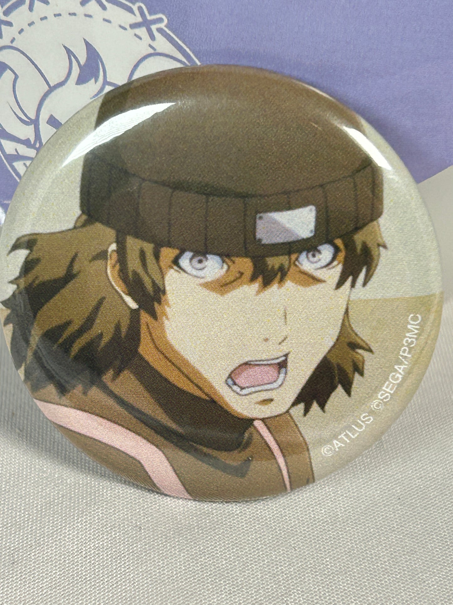 Shinjiro Aragaki Suprised Button Badge Persona 3 The Movie