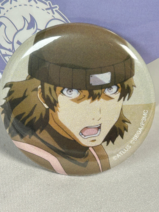 Shinjiro Aragaki Suprised Button Badge Persona 3 The Movie