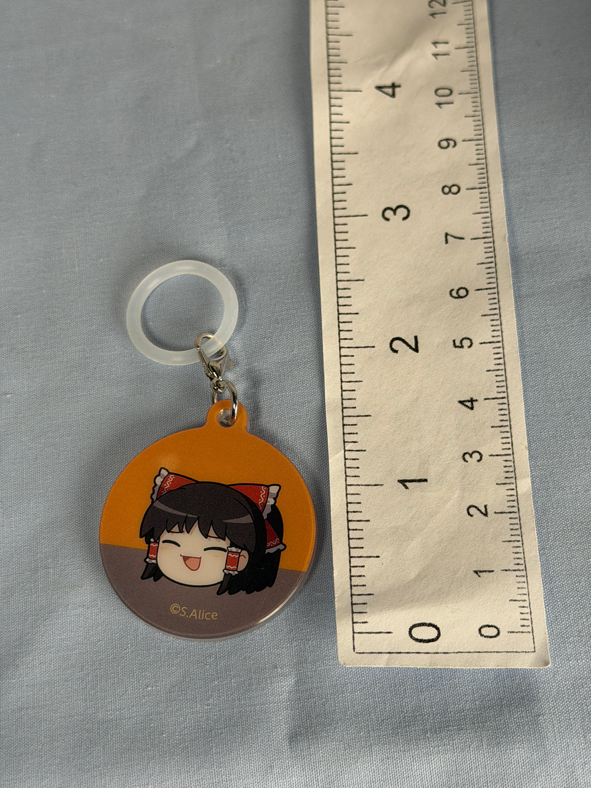 Reimu Hakurei Smiling Take it Easy! Acrylic Charm Keychain Touhou Project