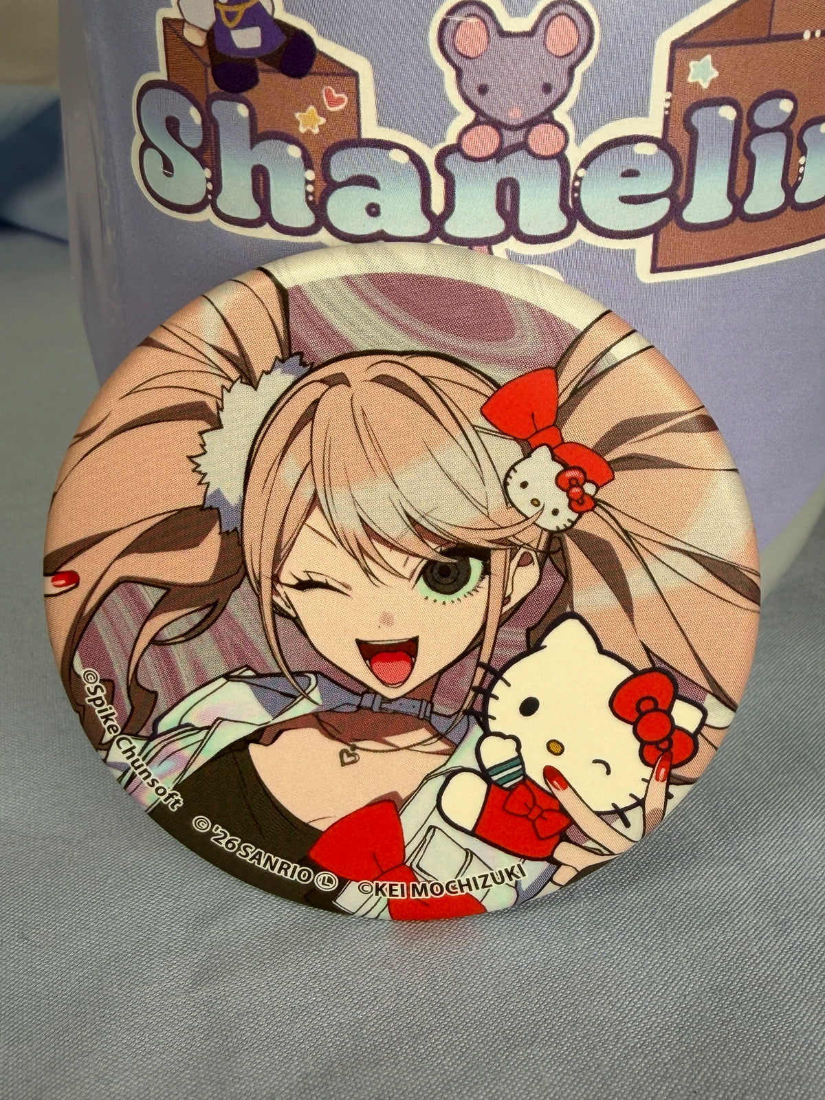 Junko Enoshima Hello Kitty Can Badge Pin Danganronpa 1 x Sanrio Vol 2