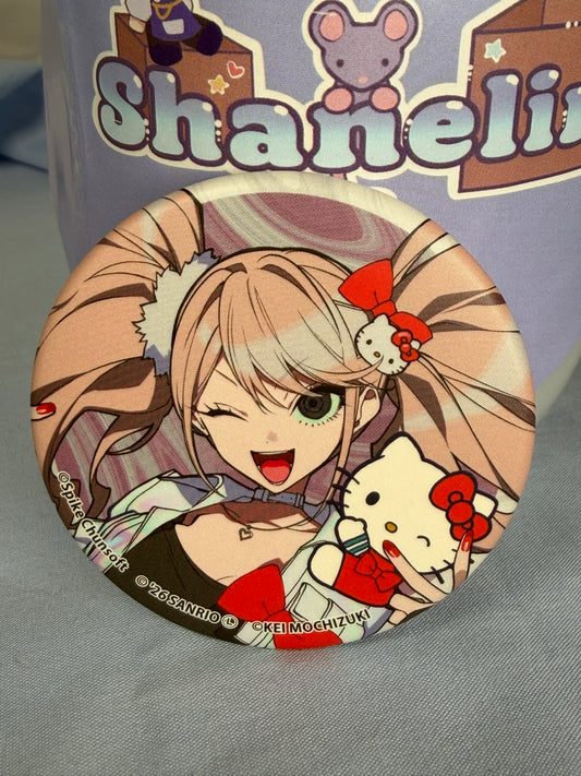 Junko Enoshima Hello Kitty Can Badge Pin Danganronpa 1 x Sanrio Vol 2